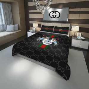 Gucci Black sand Angry Cat Luxury Bedding Set