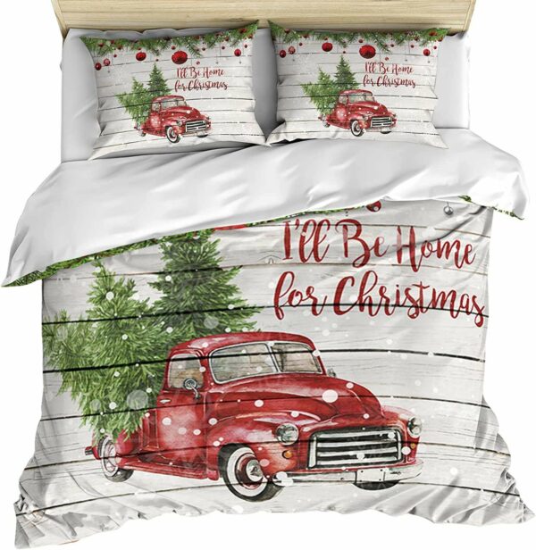 Red Truck Christmas Bedding Set