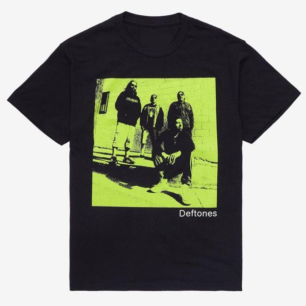 Deftones Merch Deftones Green Group Portrait T-Shirt