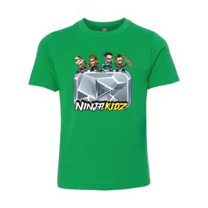 Ninja Kids Merch Ninja Kidz Diamond Battle Pose Tee 2 Green