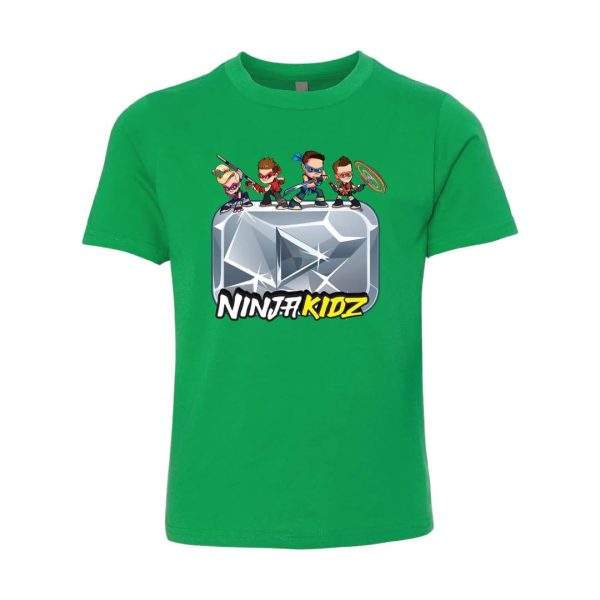 Ninja Kids Merch Ninja Kidz Diamond Battle Pose Tee 2 Green