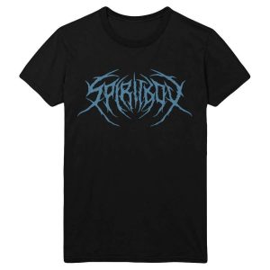 Spiritbox Merch Death Metal Logo Blue Print Black T-Shirt