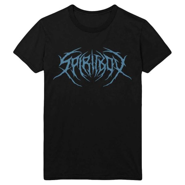 Spiritbox Merch Death Metal Logo Blue Print Black T-Shirt